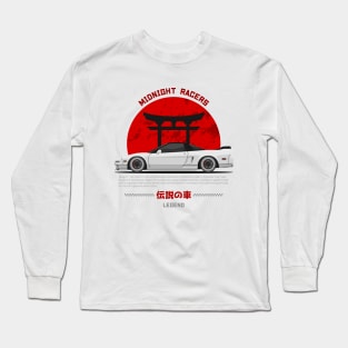 Midnight Racer White NSX JDM Long Sleeve T-Shirt